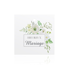 Carte de vœux ''Heureux mariage'' 7x7cm