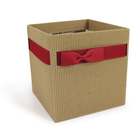 Boîte en carton avec nœud 12.5x12.5 H13cm