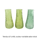 Vase en verre 8.2x8.2x17 cm - 3 modèles disponibles