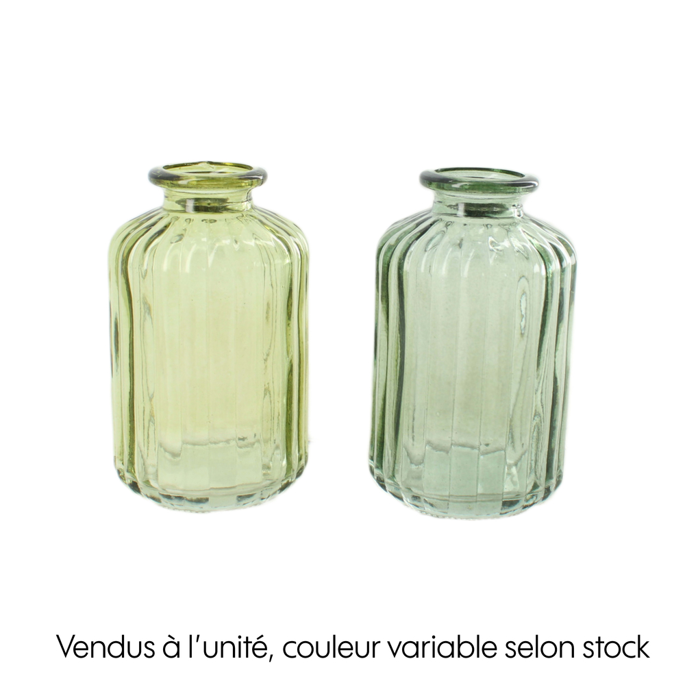 Vase en verre 6x6x10 cm - 2 modèles disponibles