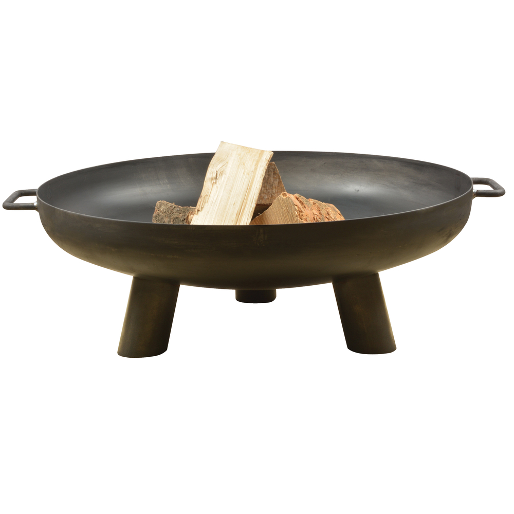 Brasero, coupe à feu de bois en acier noir 70x79x25,3cm