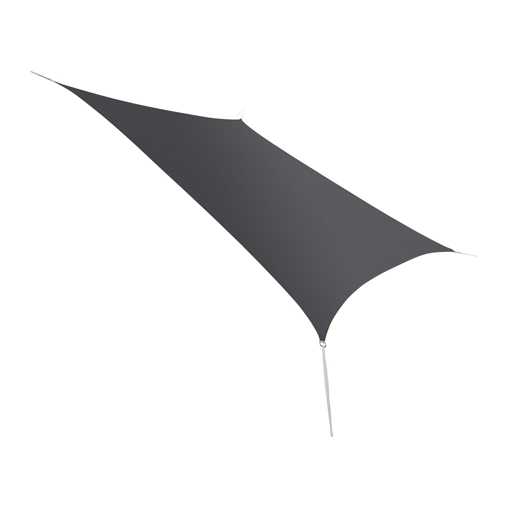 Voile d'ombrage austral rectangulaire coloris ardoise, 4x3m