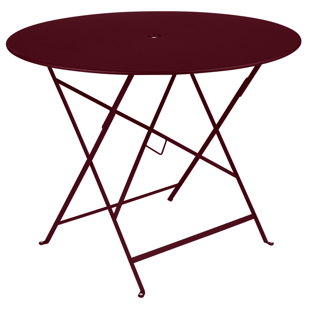 Table ronde Bistro D.96 cm coloris cerise noire
