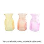 Vase verre 12x12x19.3cm - 3 coloris disponibles