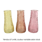 Vase verre 8.2x8.2x17cm  - 3 coloris disponibles