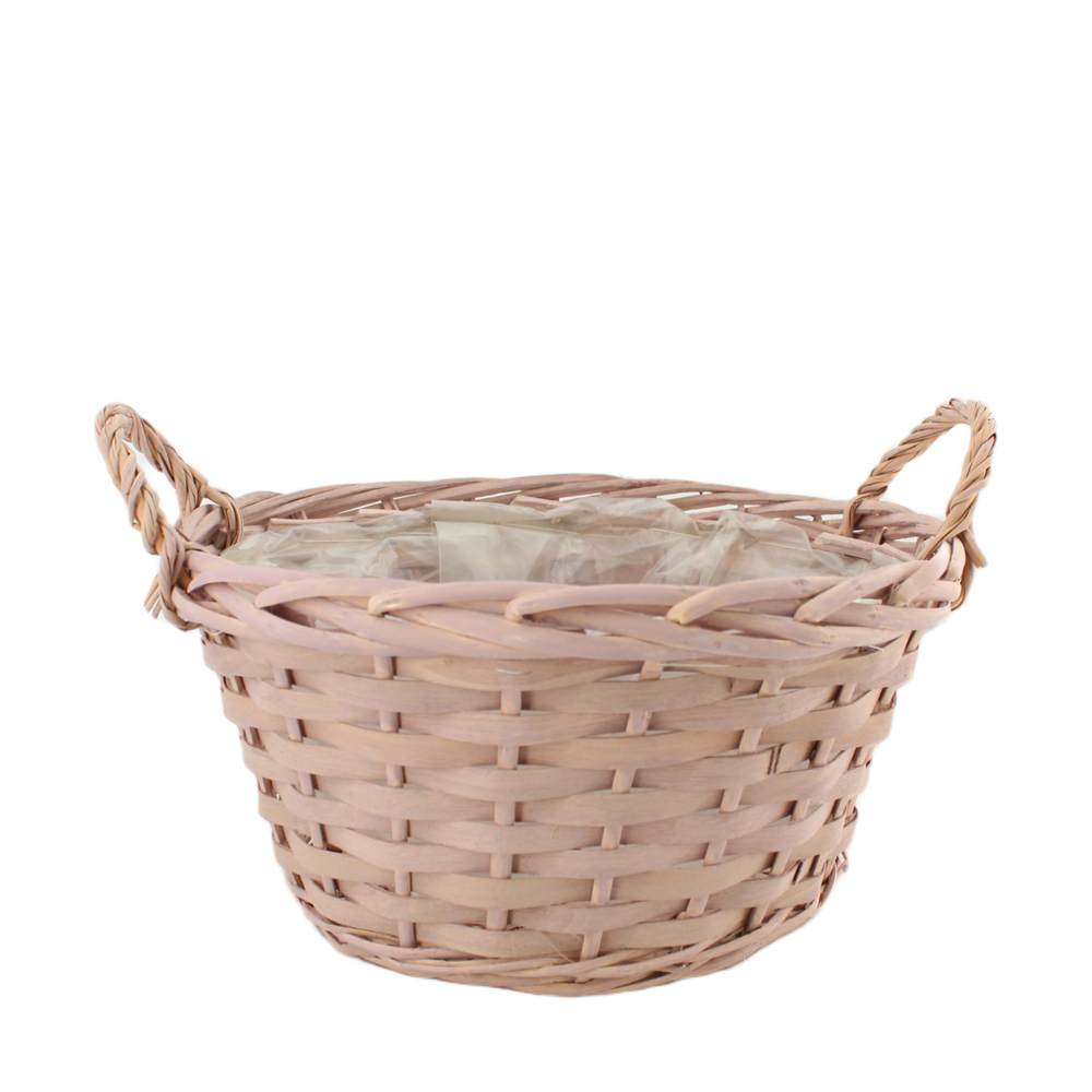 Panier bas rose 28x28x18.5cm