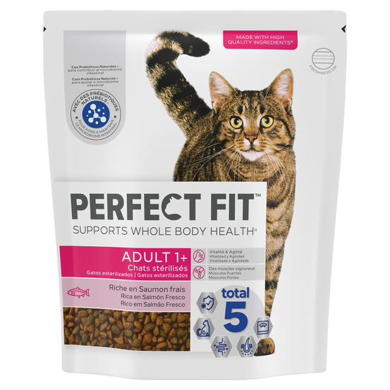 Croquettes Adult 1+ au saumon pour chat stérilisé dès 1 ans - 1.4kg