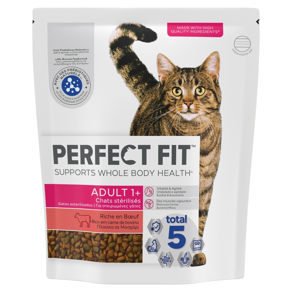 Croquettes Adult 1+ au bœuf pour chat stérilisé dès 1 ans - 1.4kg