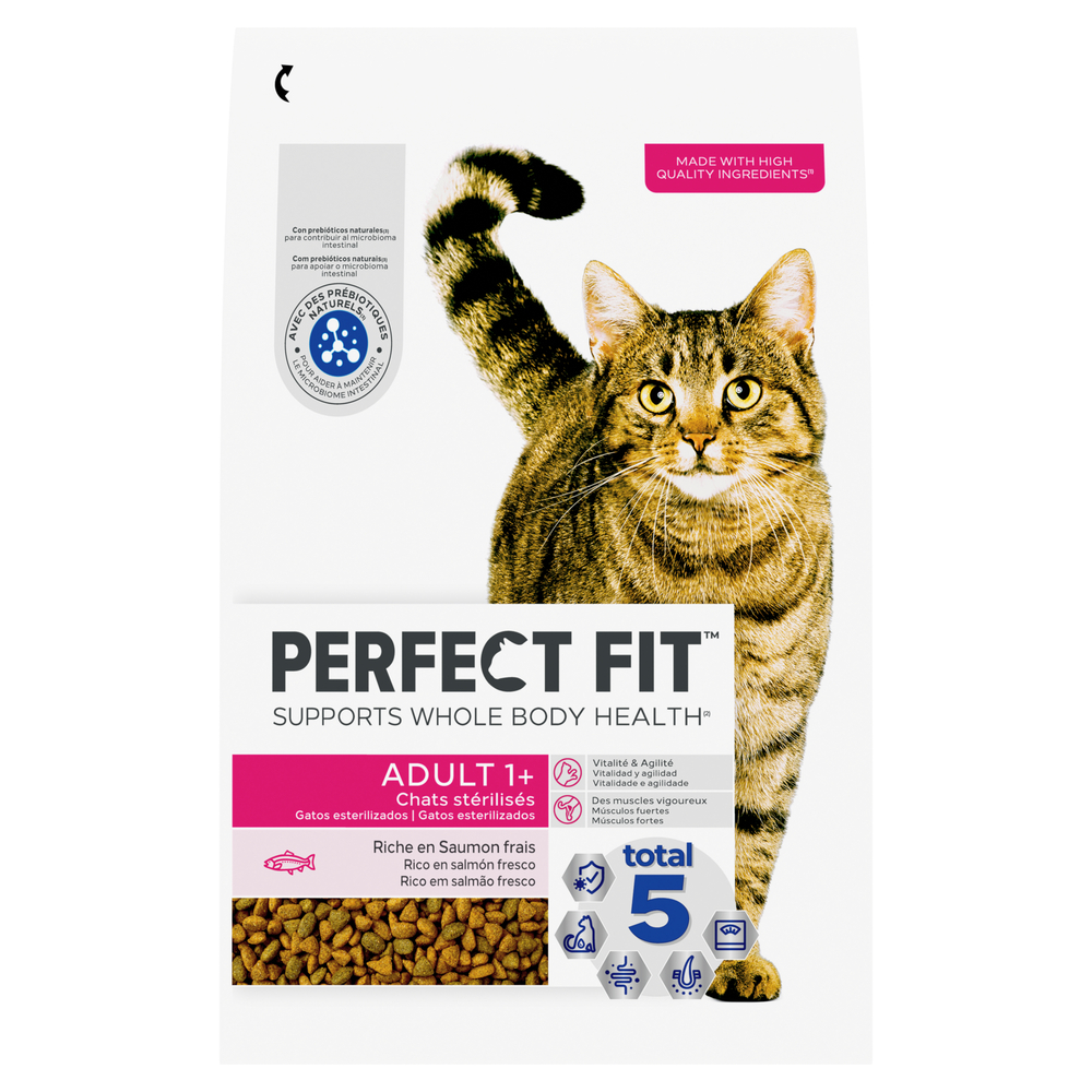 Croquettes Adult 1+ au saumon pour chat stérilisé dès 1 ans - 2.8kg