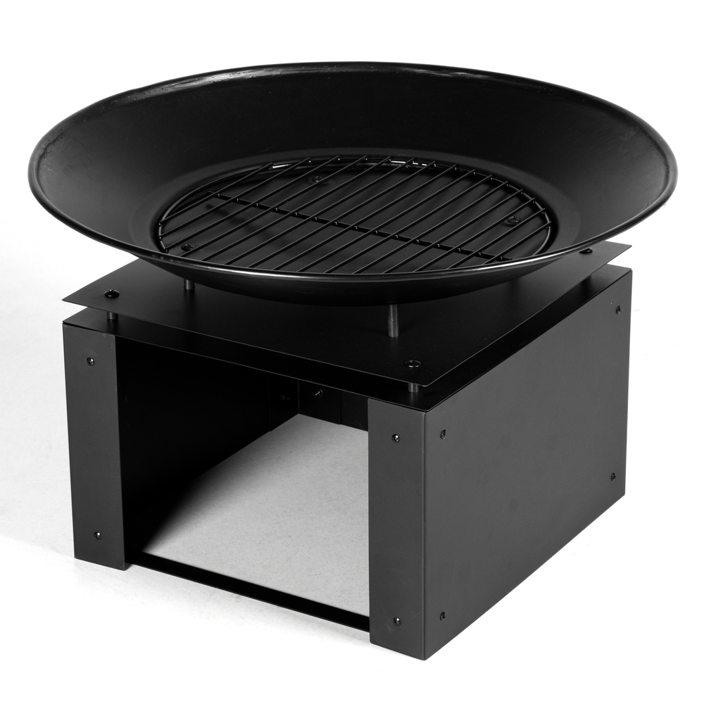Brasero d'extérieur 50 à charbon de bois en acier L.52xl.52xH.37cm