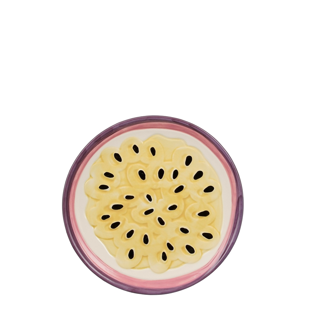 Assiette à dessert Exotica en grès design Passion violet - D.20,5cm