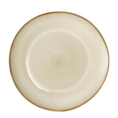 Assiette plate Racco en grès beige - D.26.5cm