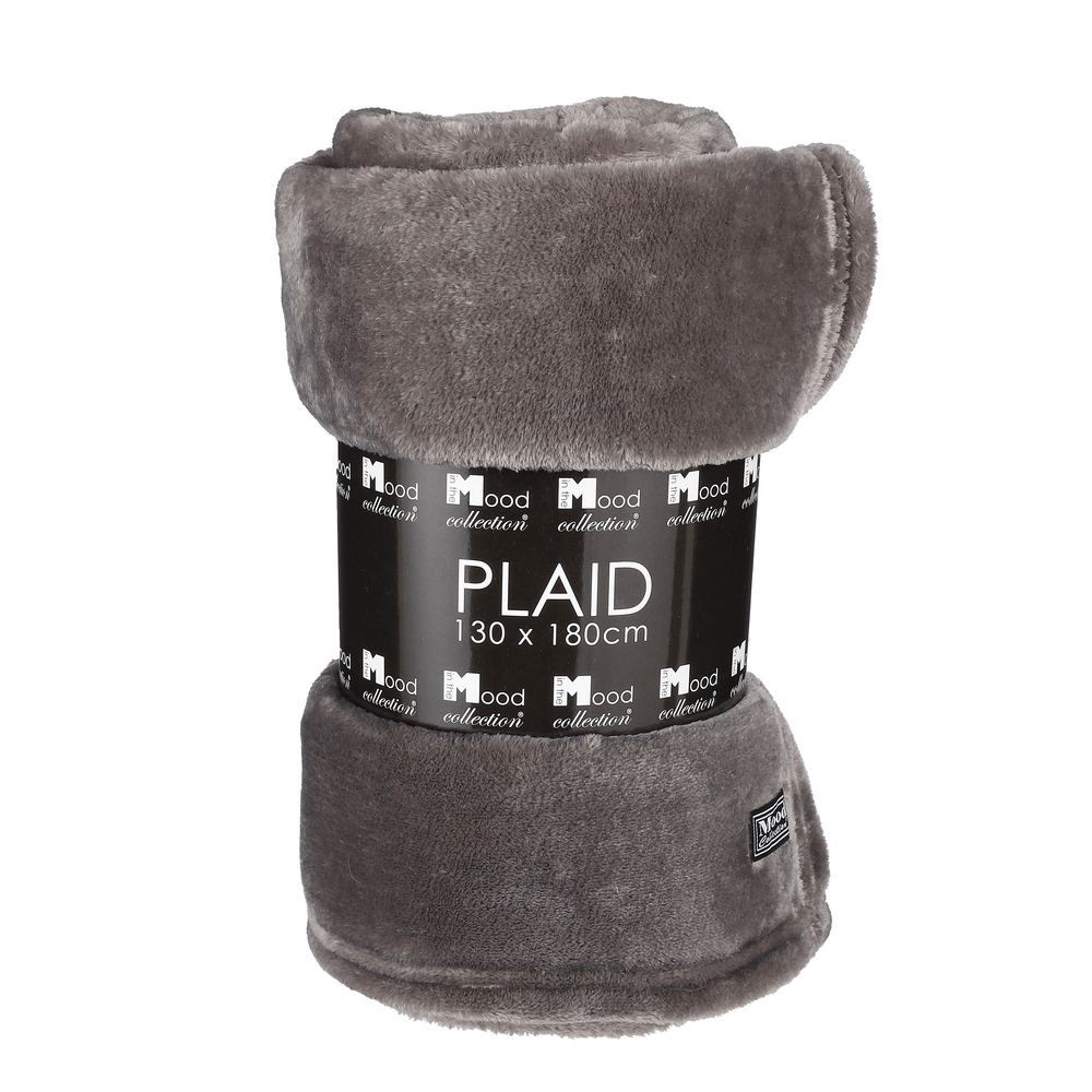Plaid polaire Famke, coloris anthracite - 180x130cm