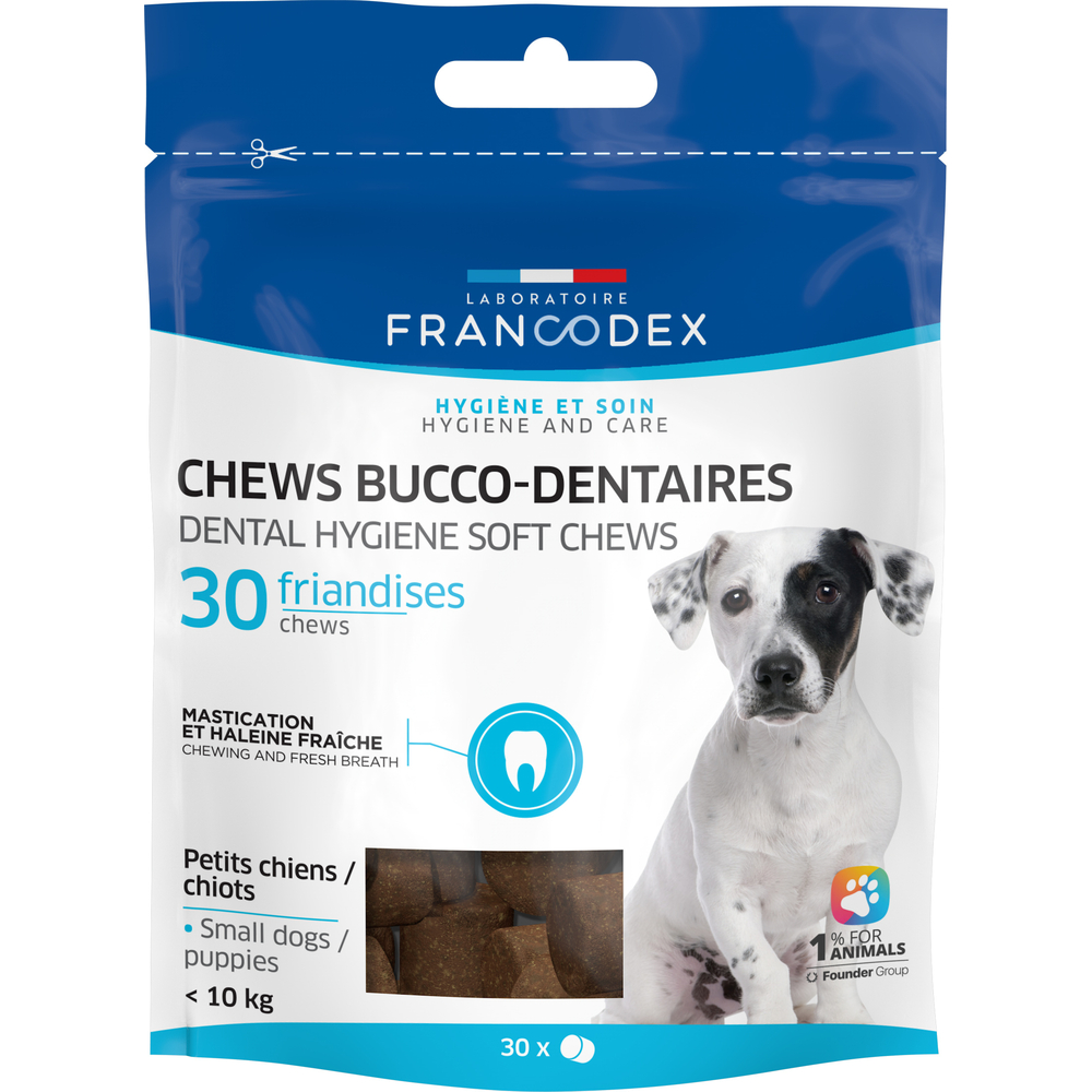 Friandises chews bucco-dentaires pour chien <lt/>10 kg - 3g