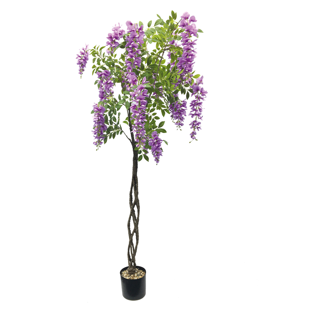 Fleurs artificielles - glycine lavande H.170cm