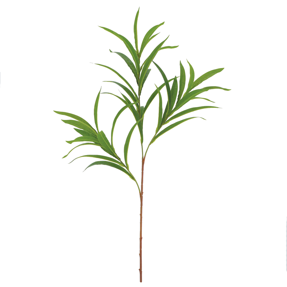 Fleur artificielle tige feuille de bambou vert H.77cm