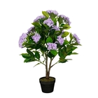Hortensia artificiel en pot, coloris violet H.85xD.50cm
