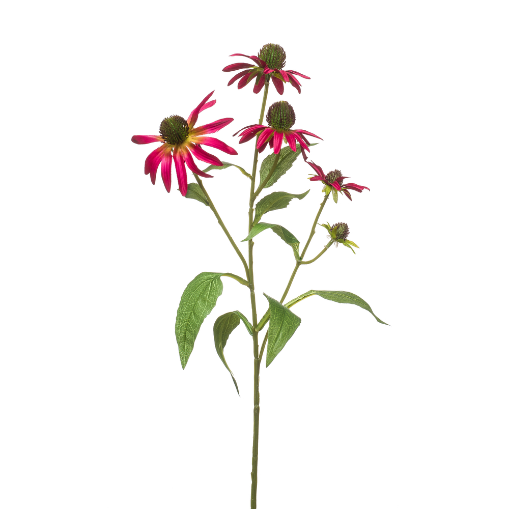 Fleur artificielle, tige d'échinacée - H.73cm