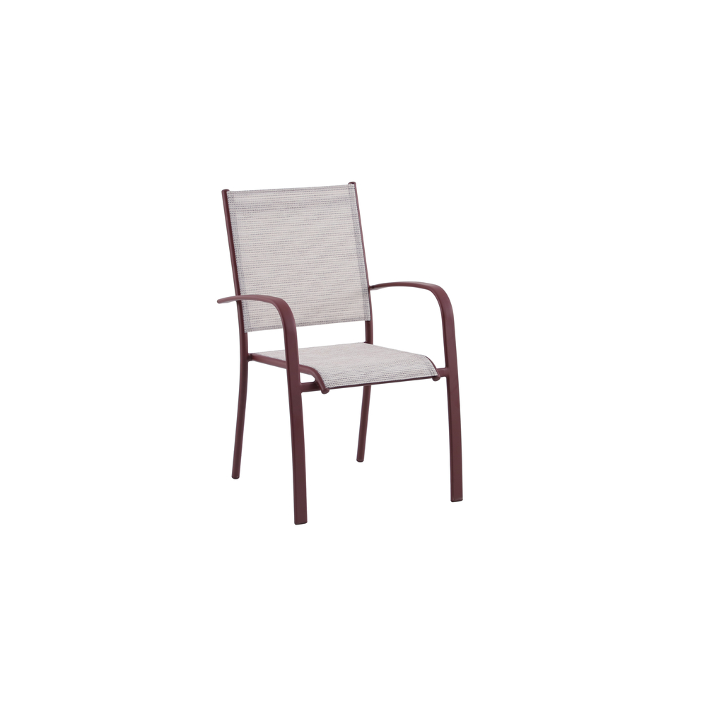 Fauteuil de jardin empilable Aries grenat