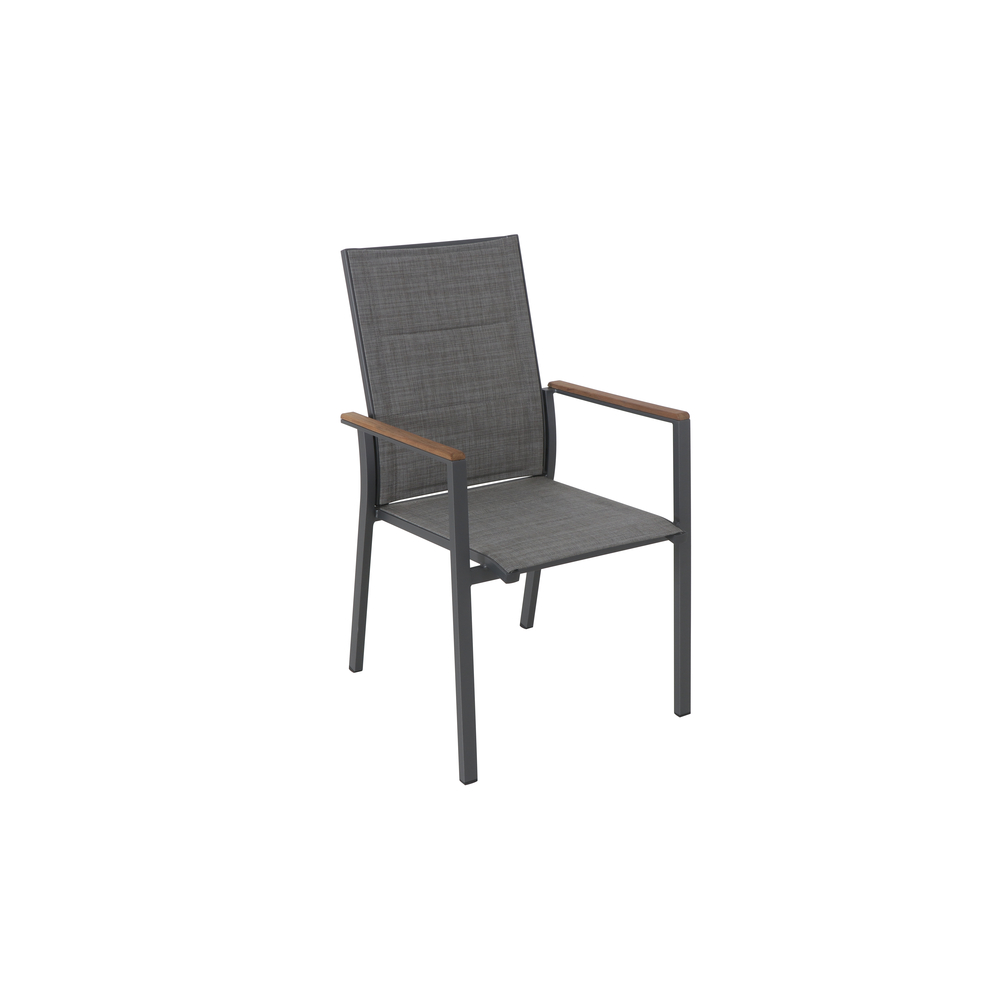 Fauteuil de jardin empilable OPRA stucture aluminium taupe