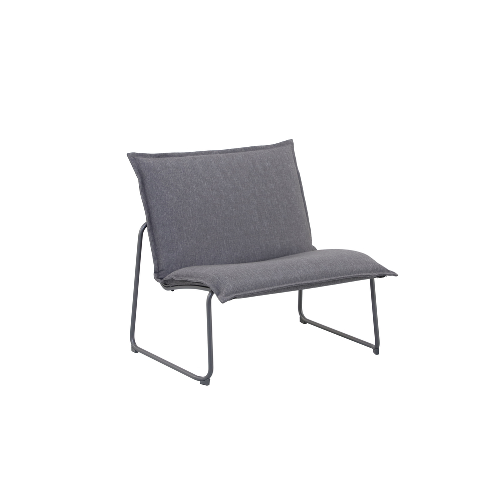 Fauteuil de détente Baho gris mat