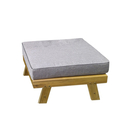 Table d'appoint Delta bois d'Acacia et tissu polyester 70x70x25/38cm