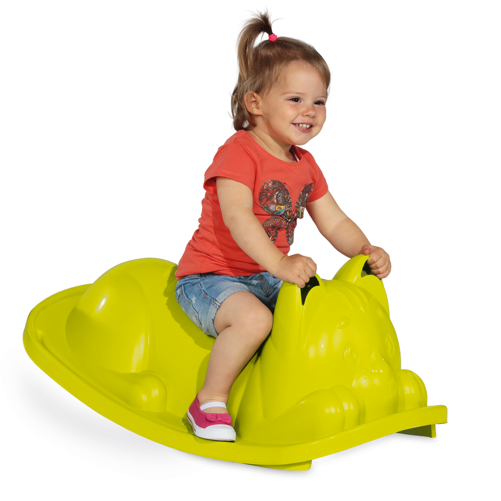 Bascule, jeu pour enfant Chat vert - 78x38xH.35cm