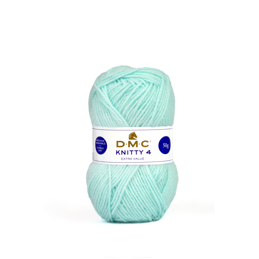 Pelote Knitty 4 en acrylique, coloris vert d'eau 853 - 50g