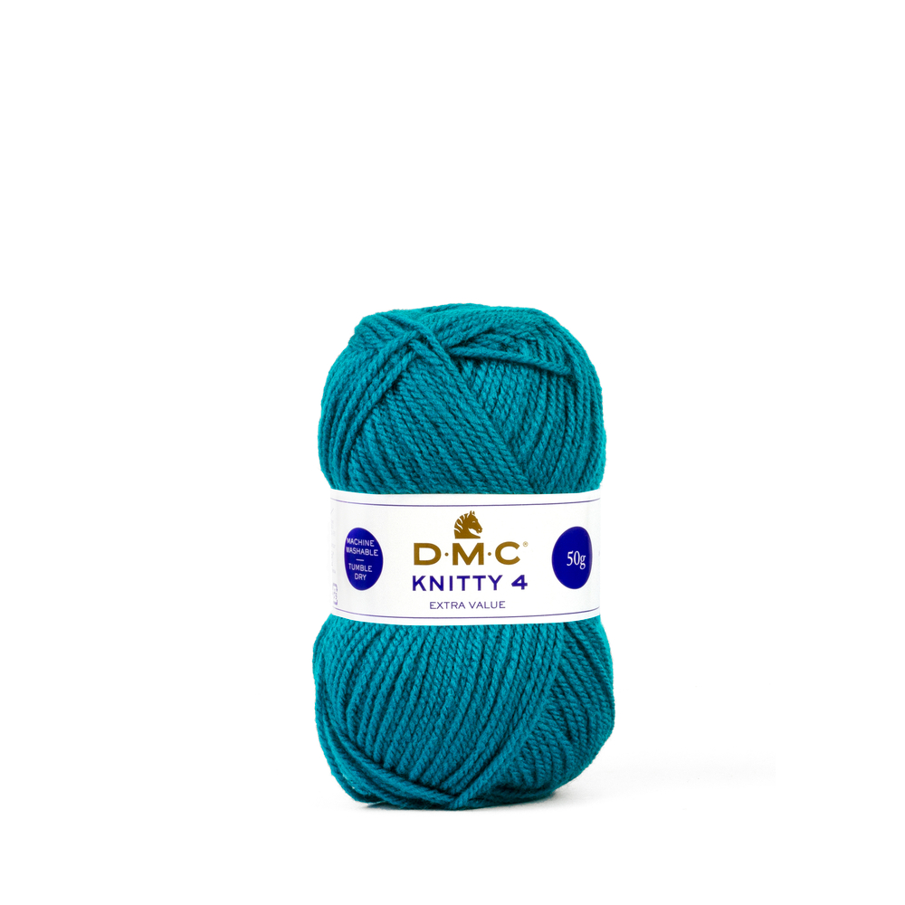 Pelote Knitty 4 en acrylique, coloris pétrole 668 - 50g