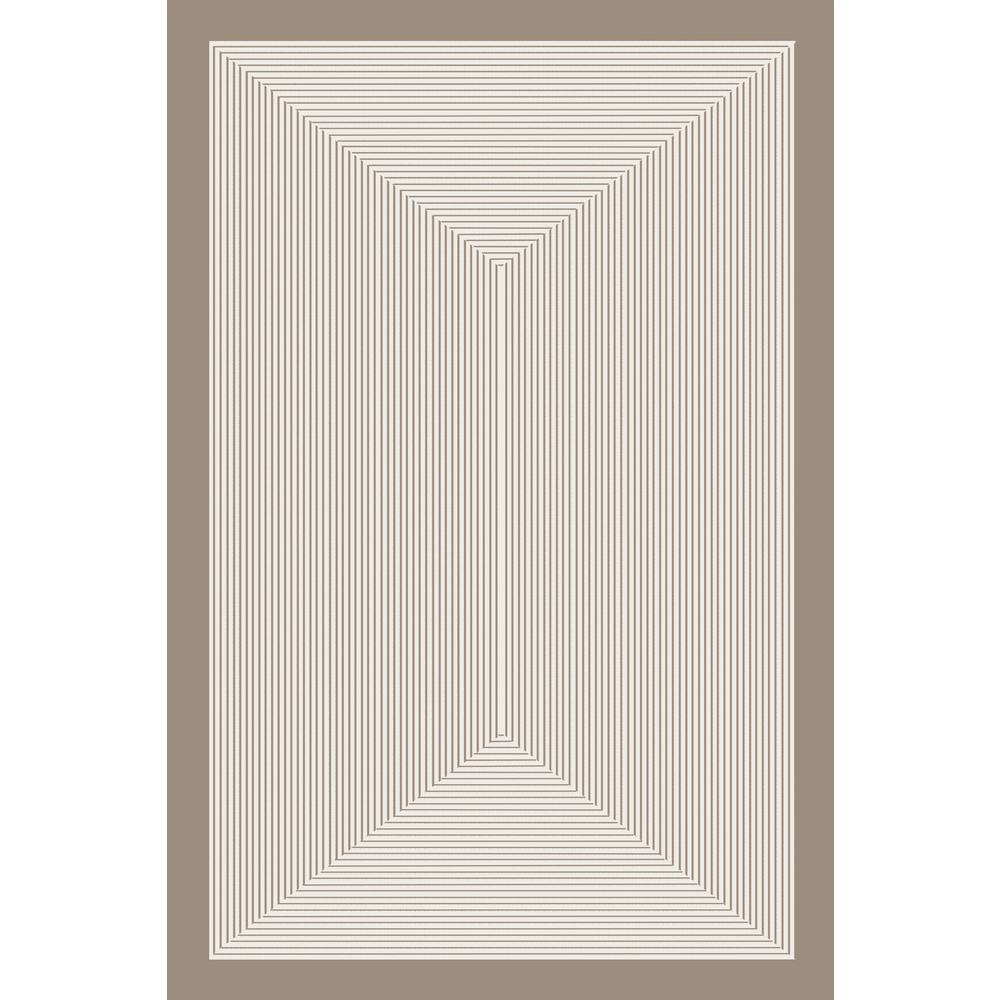 Tapis Fleur 9754-5 : motifs géométriques, beige, 100x150cm