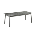 Table de jardin extensible ORON structure alu. titane 190/250X100cm