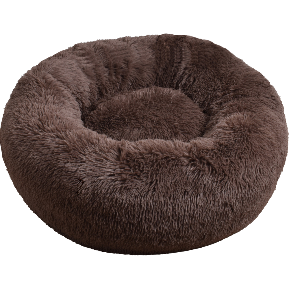 Couchage pour chien, donut poilu, coloris vison - taille S