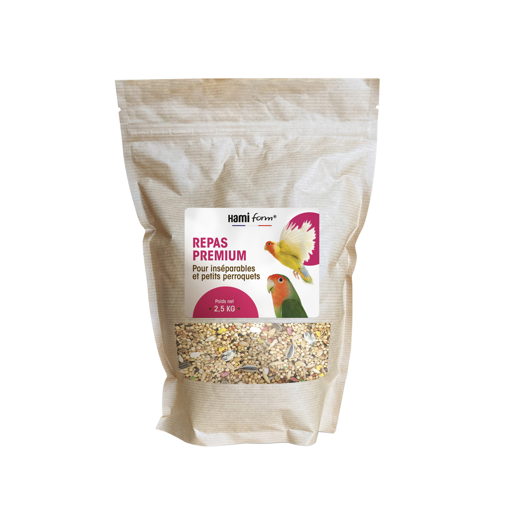 Repas premium pour inséparables et petits perroquets 2.5 kg 