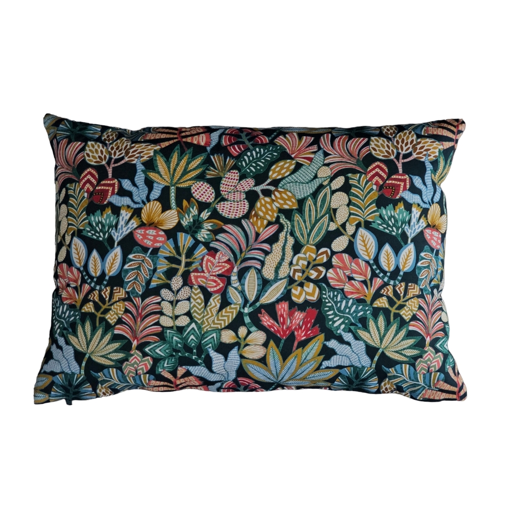 Coussin en coton Mogambo emeraude citron 35X50cm