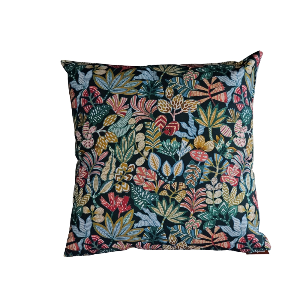 Coussin en coton Mogambo emeraude citron 45X45cm