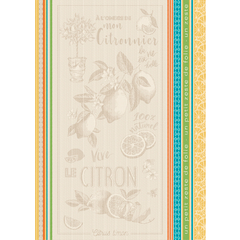 Torchon jacquard en coton : Zeste, coloris mixte - L.70xl.50cm