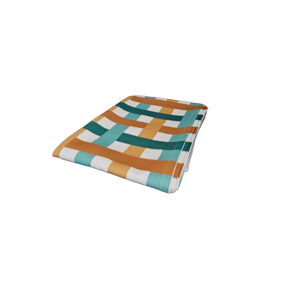 Nappe de table Caro en coton, motif carreaux menthe 150X250cm