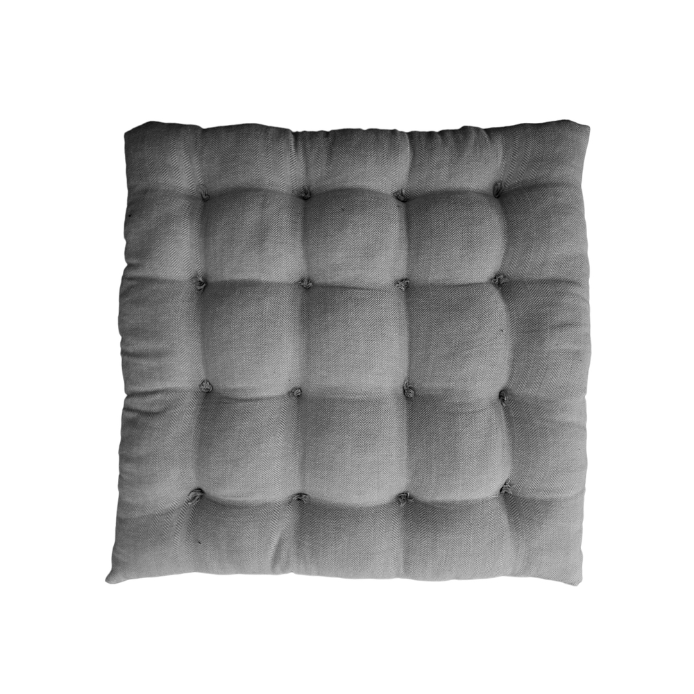 Galette chevron anthracite 40x40cm