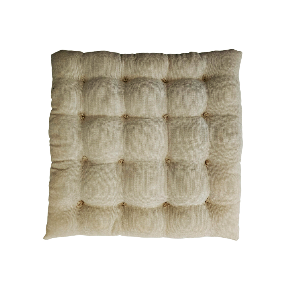 Galette chevron curcuma 40x40cm