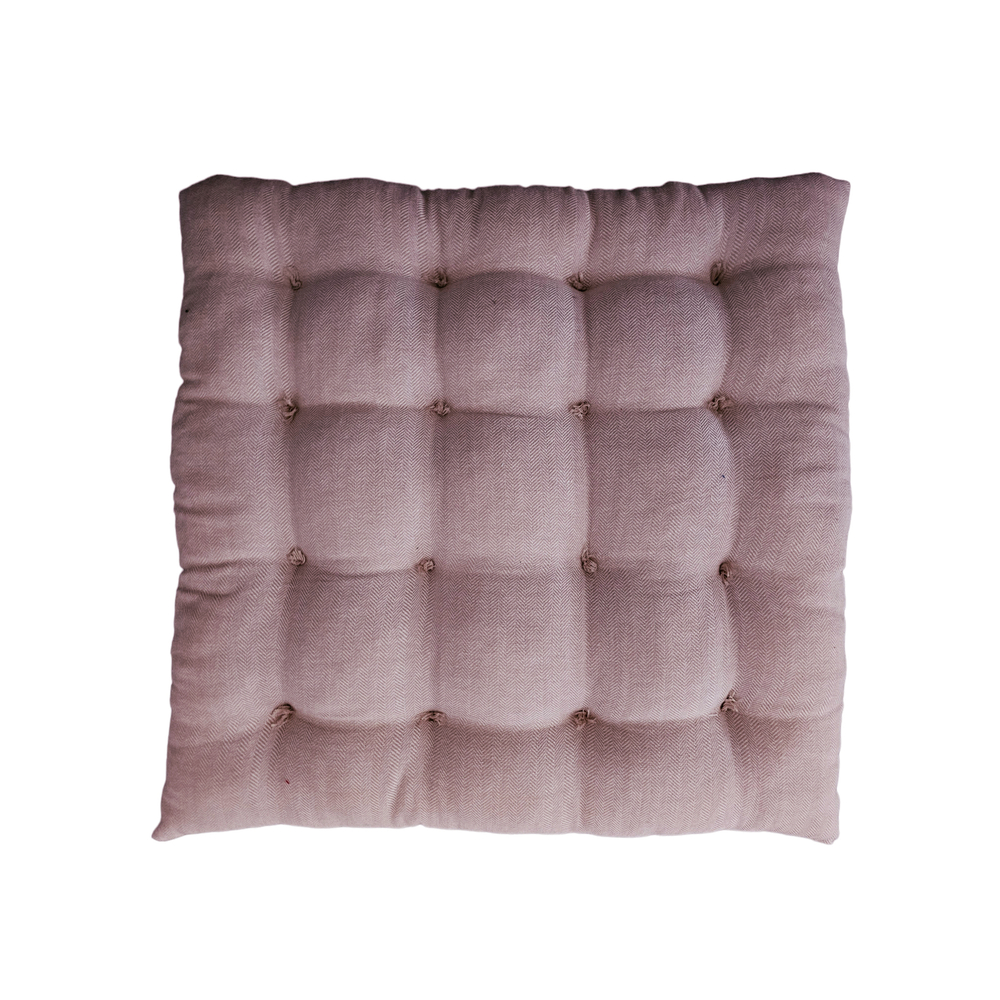 Galette chevron vermillon 40x40cm