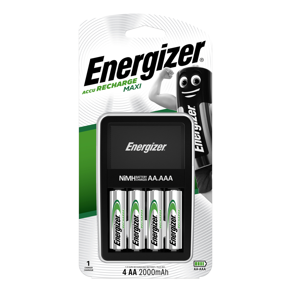 Chargeur de pile Energizer pour piles AA et AAA - 4 piles AA incluses