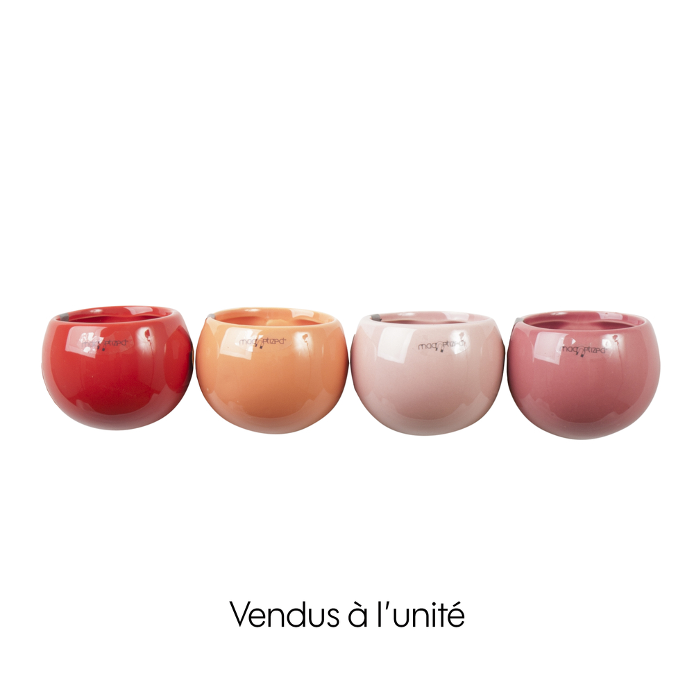 Cache-pot rouge magnétique, plusieurs coloris disponibles - D.8cm