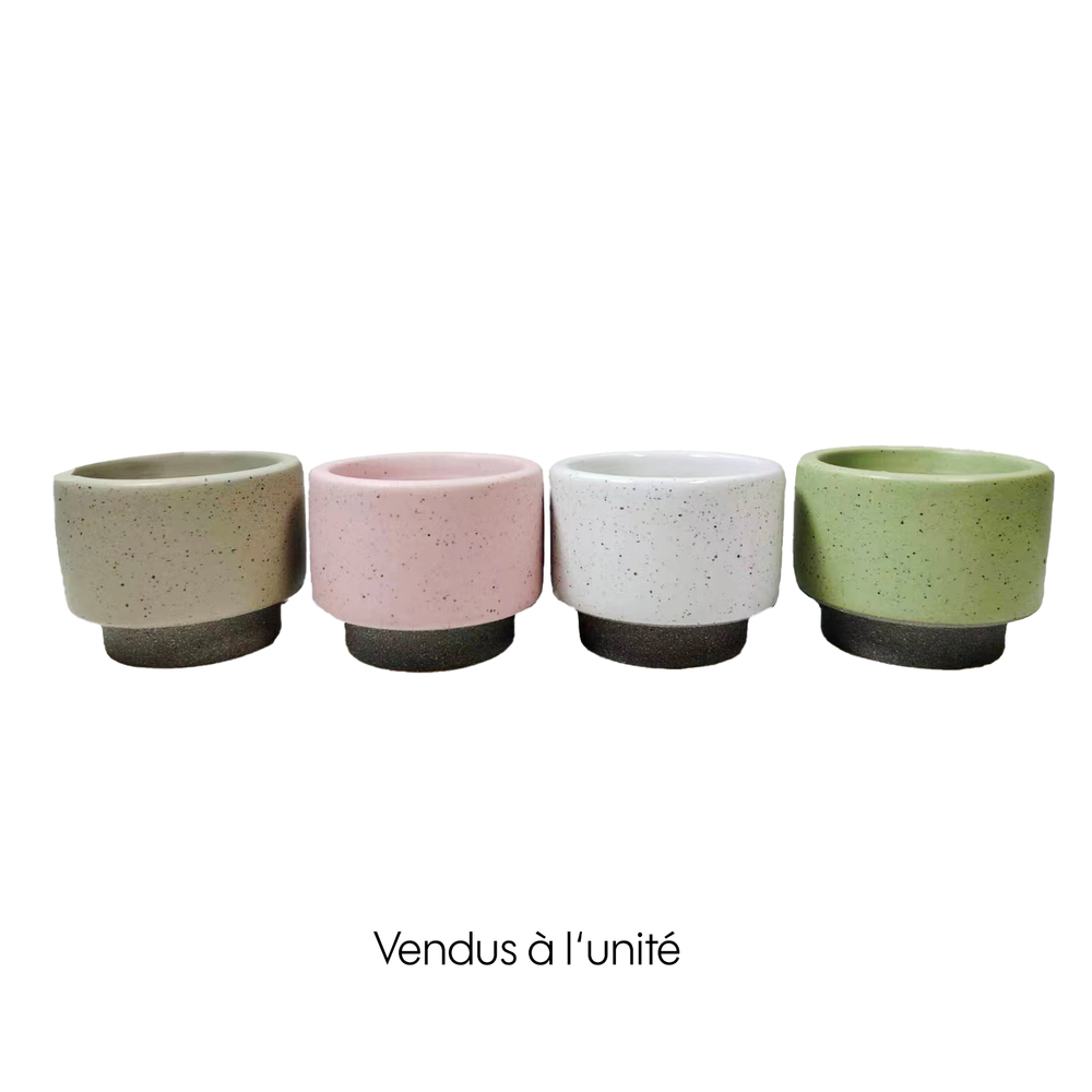 Cache-pot en céramique, plusieurs coloris disponibles - D.7,5cm