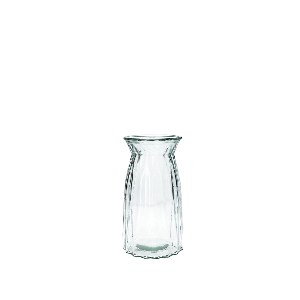 Vase Ruby transparent, en verre - D.11,5xH.20cm