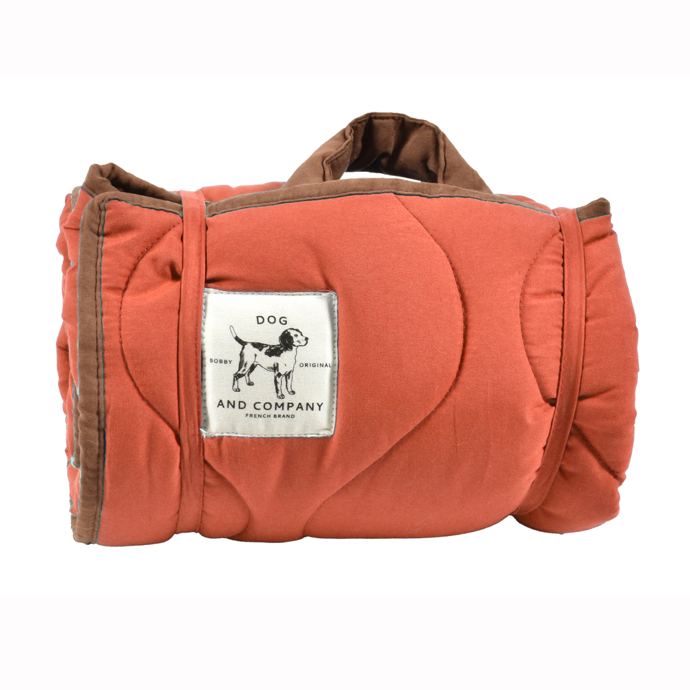 Plaid voyage orange XL pour chien