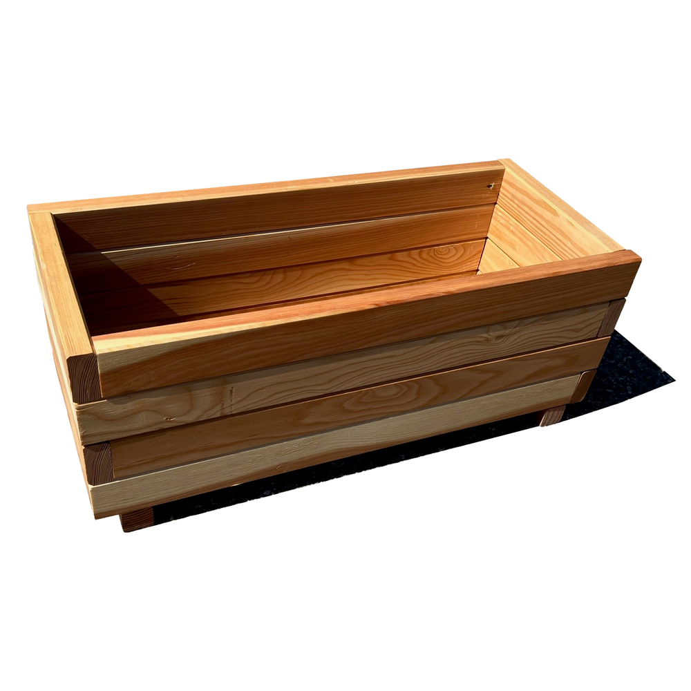 Bac Edelweiss en mélèze huilé - 70x30xH.27,5cm