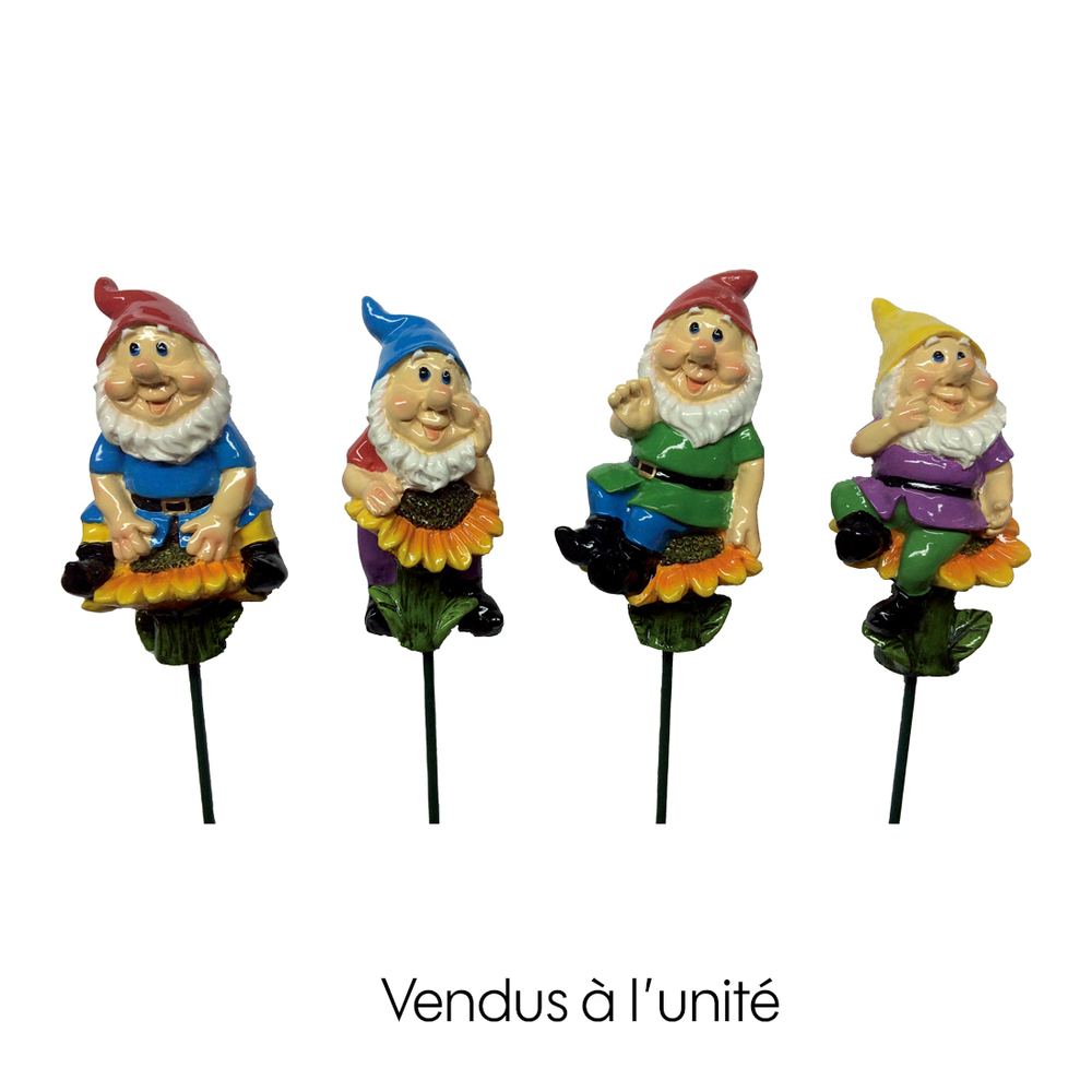 Décoration à piquer : nain de jardin - H.36cm