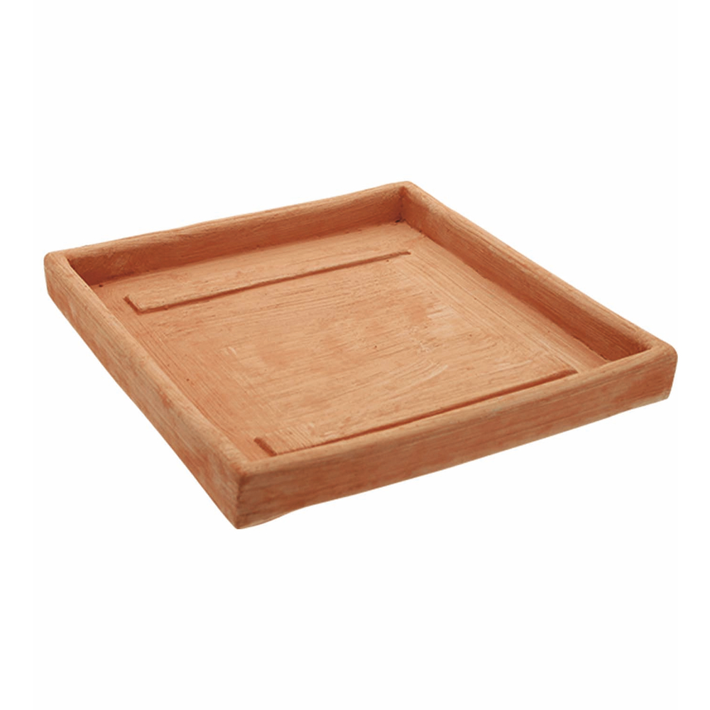 Soucoupe Sottovaso carrée, en terre cuite - L.28cm