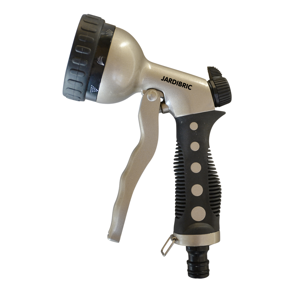 Pistolet Pro 7 jets réglable en laiton pour tuyau d'arrosage