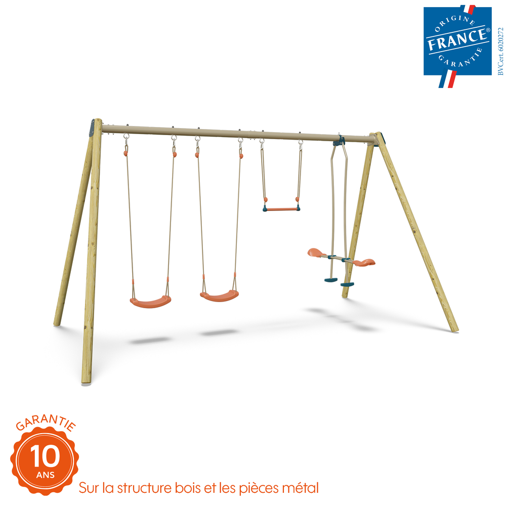 Portique bois/métal Harmonie Manou 206x418xH.230cm